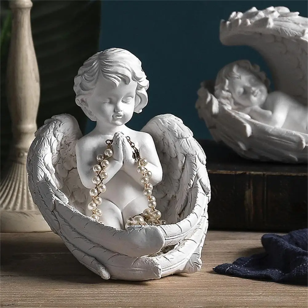 

Angel Baby Figurines Wear Resistant Exquisite Resin Weather Resistant Durable Fairy Garden Figurines for Home