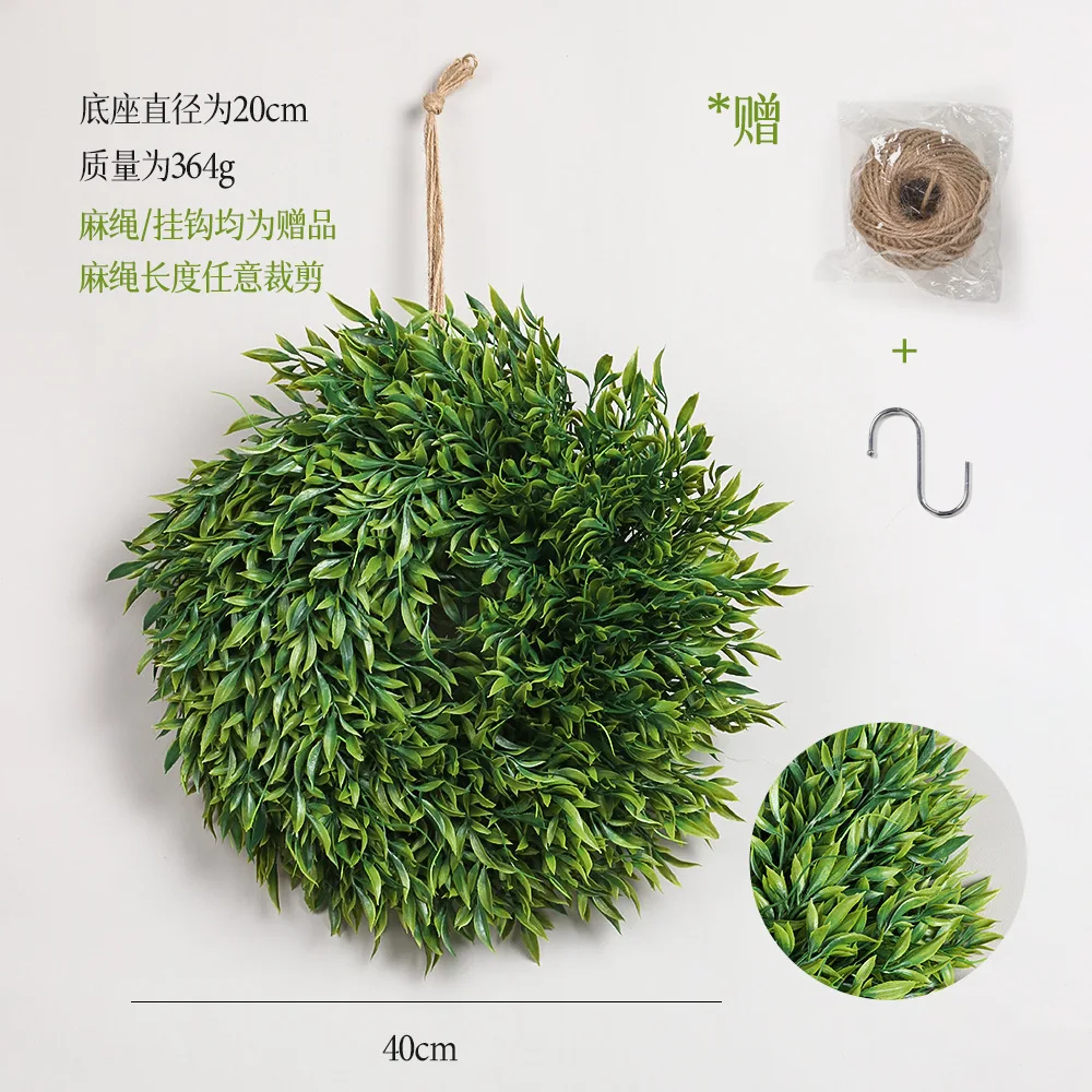 

Искусственный венок на стену, настенный Рождественский венок с имитацией роз и дверей