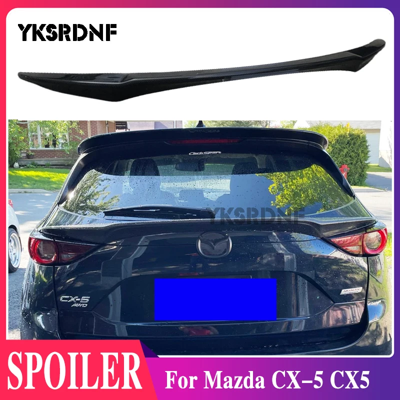 Mazda CX-5 CX5 2017 2018 2019 2020 2021 arka orta spoyler kanat karbon Fiber bagaj dudak kanadı siyah beyaz Spoiler araba Styling