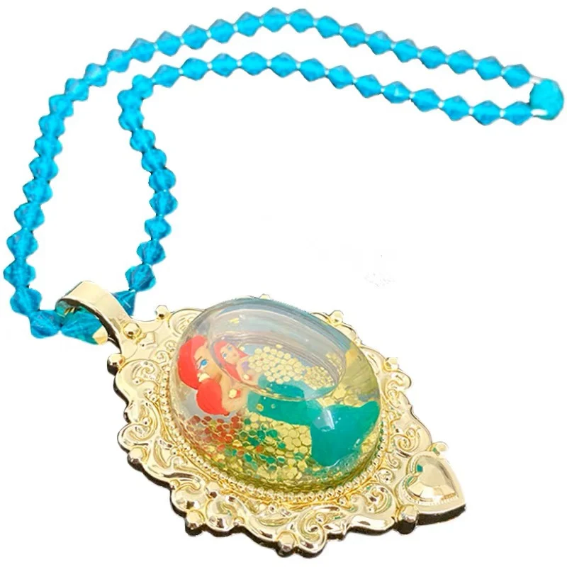 Ювелирные изделия Принцессы Диснея подвеска Снежный шар ожерелье Золушка Ариэль
