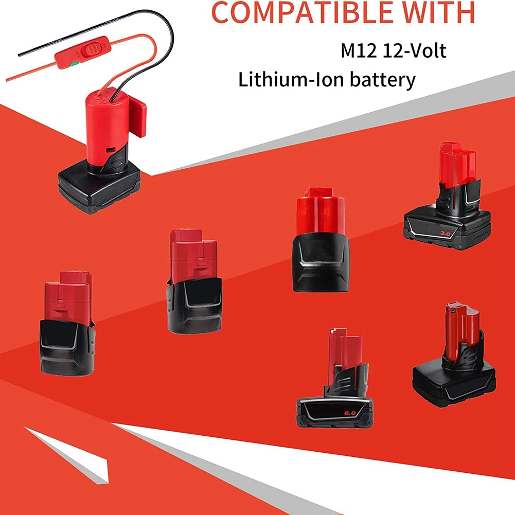 Адаптер силового колеса для адаптера батареи 12 В M12 комплект преобразователя с