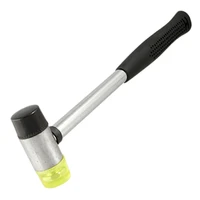 25mm  Rubber Hammer Double Faced Work Glazing Window Nylon Hammer DIY Hand Tool with Round Head and Non-slip Handle