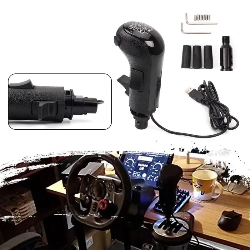 G923 Manual Gear Simulator Usb Racing Game Rocker G27 3 Switch Knob Shift Knob Game Accessories Shifter Head Selector G29