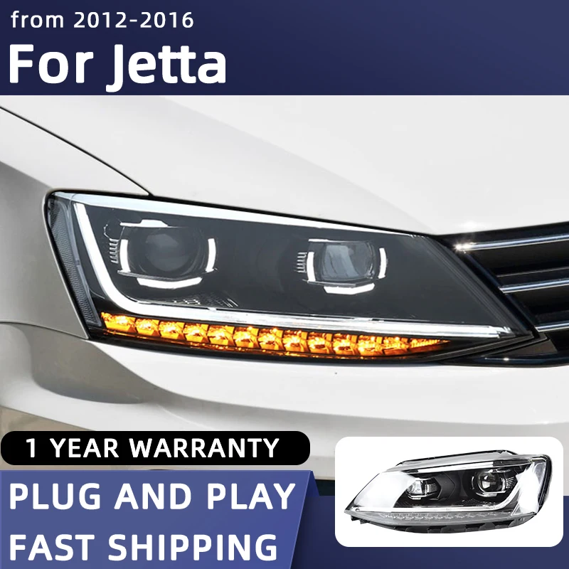 

Car Styling Headlights for VW Jetta MK6 LED Headlight 2011-2018 Head Lamp DRL Signal Projector Lens Automotive Accessories