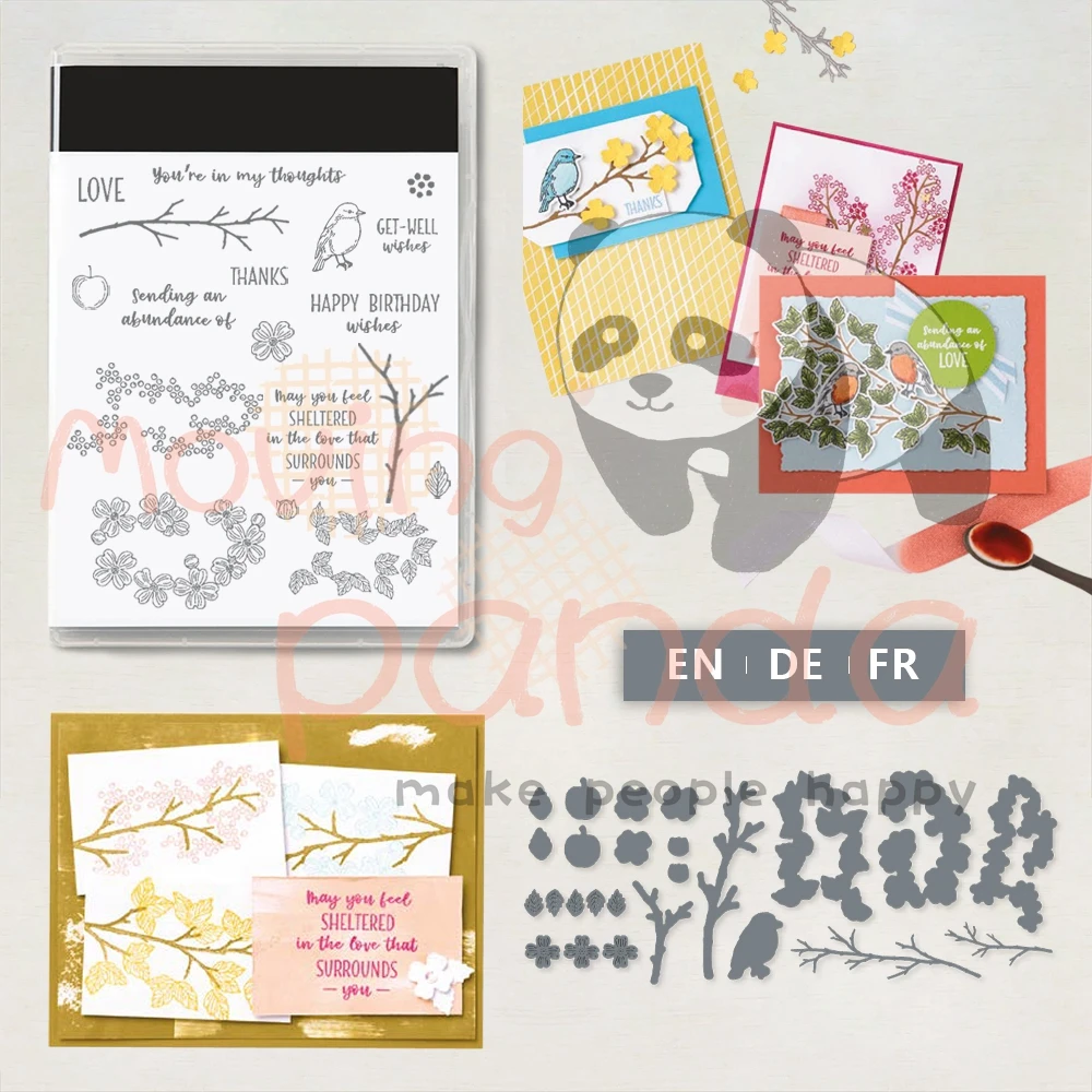 Прозрачные штампы MP721 Springbird и металлические штампы для рукоделия, украшения для альбома, рукоделия, штампы для скрапбукинга