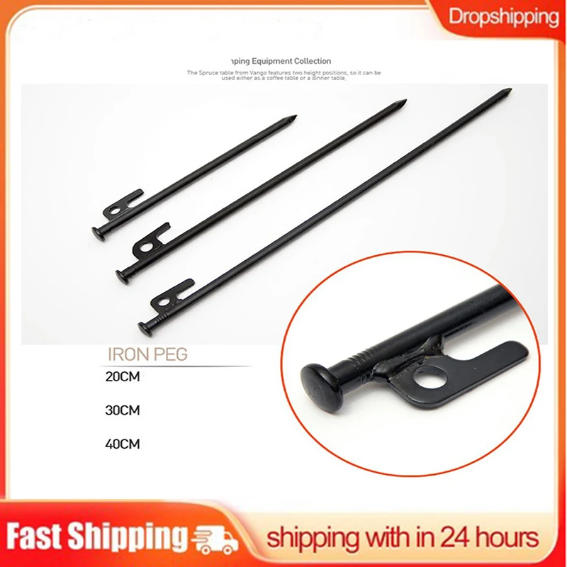 Camping Stakes Peg With Rope Ground Nail Durable Outdoor Cam