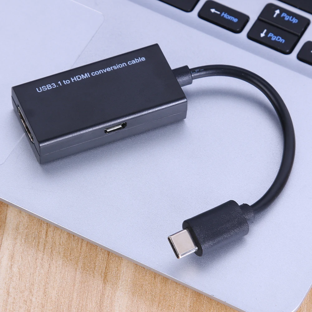 USB-C to HDMI-compatible Adapter Converter USB 3.1 Type C to HDMI-compatible Female Adapter Converter for MHL Android