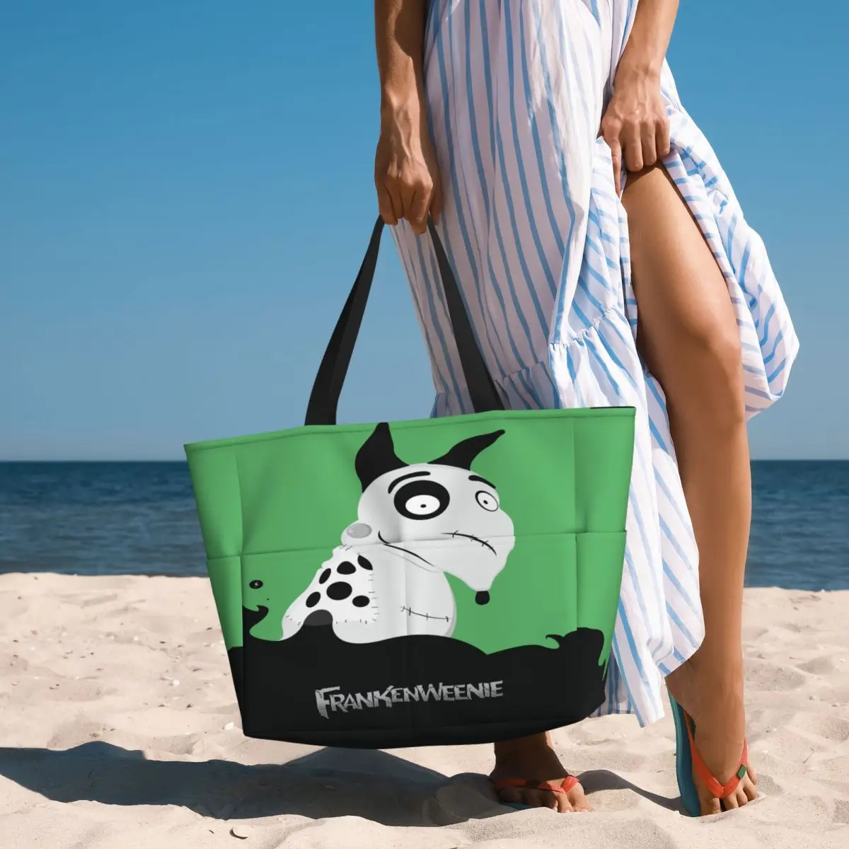 Пляжная большая сумка Frankenweenie Sparky Dog на заказ женские пляжные дорожные сумки