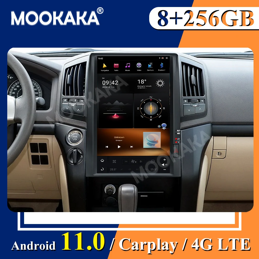 

8+256G Android 11 Multimedia Player Car Navigation For TOYOTA LAND CRUISER LC200 2008-2015 Stereo Head Unit GPS Head Unit