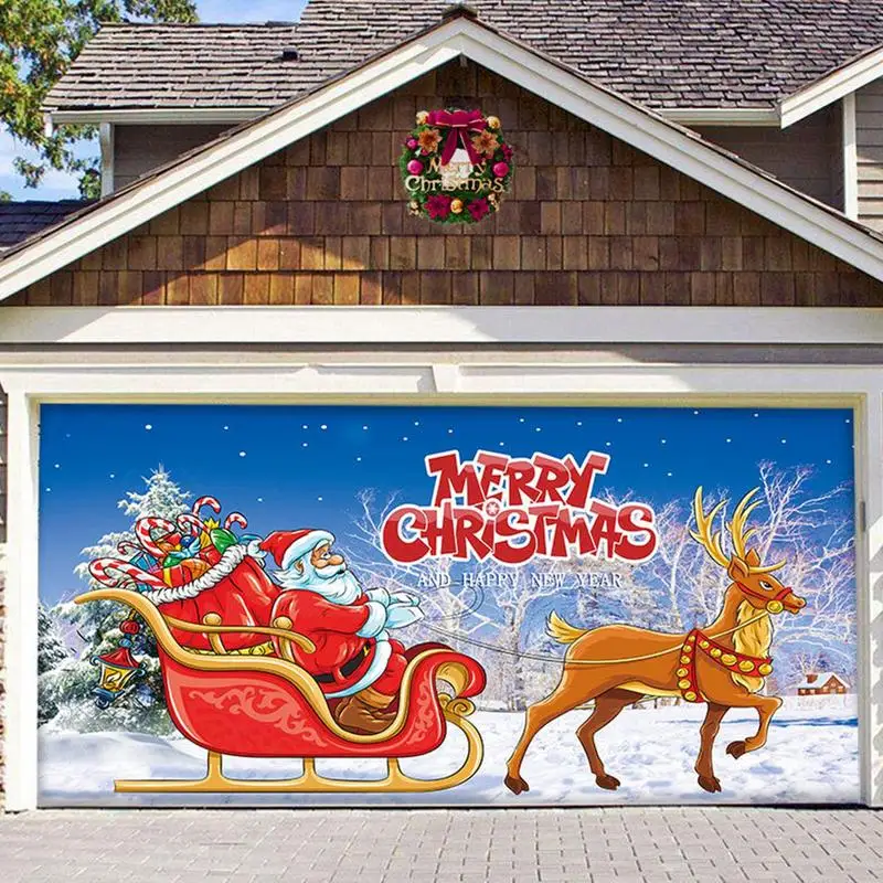 

Christmas Party Decoration Photography Background Indoor Outdoor Wall Tapestry Garage Gate Banner Mural 200x150cm 400x180cm