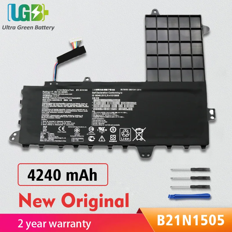 

UGB New Original B21N1505 Battery For ASUS E402M E402MA E402S E402B E402N E402NA E402WA E402SA 7.6V 32Wh 4240mAh