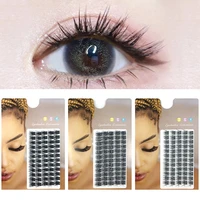 60 clusters segmented false lashes 3d fluffy single cluster eyelash fans individual diy eye makeup lash extension fake lashes