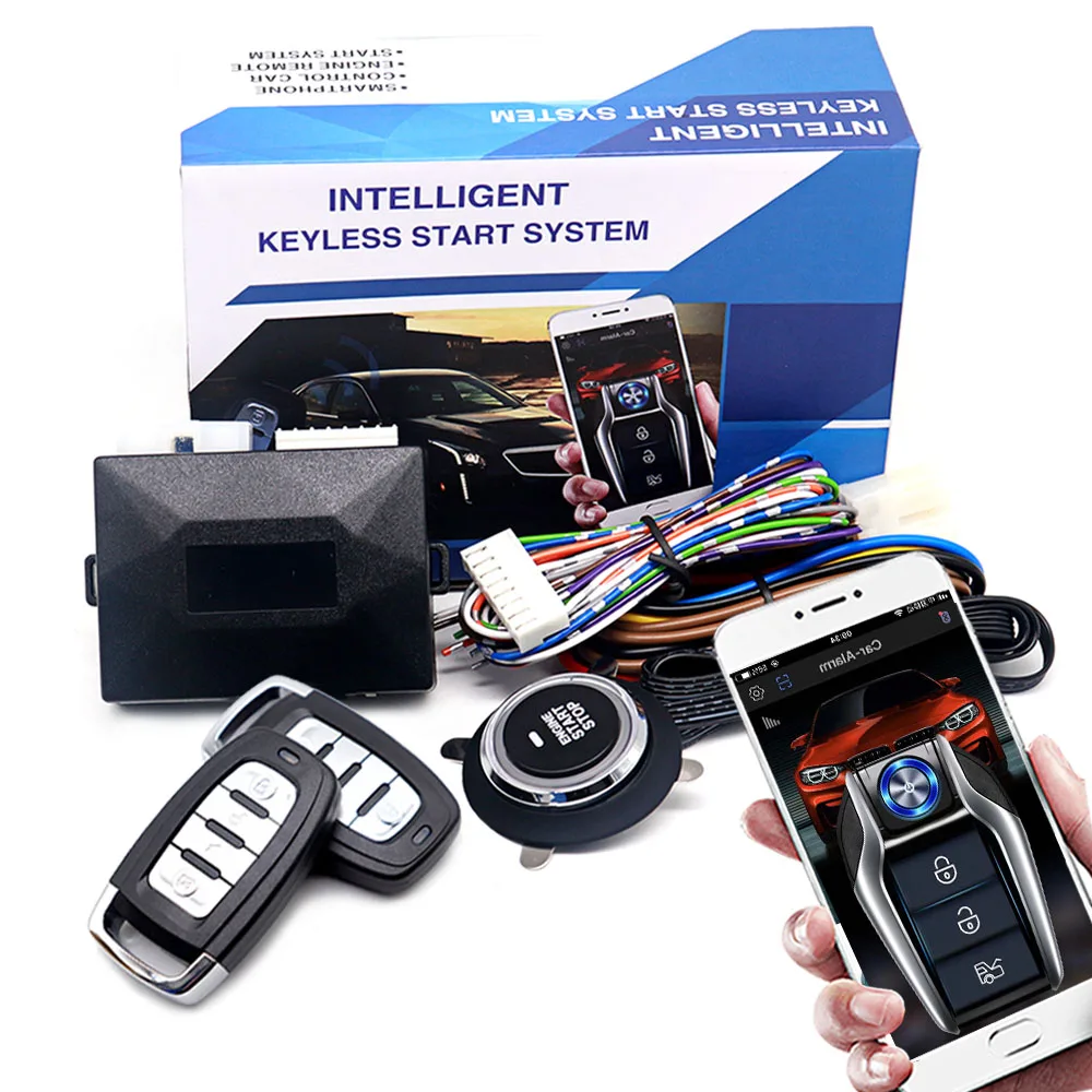 

Универсальная автомобильная сигнализация AutoStart, система бесключевого доступа, комплект дистанционного запуска для автомобиля, система запуска и остановки одной кнопкой, автомобильные аксессуары