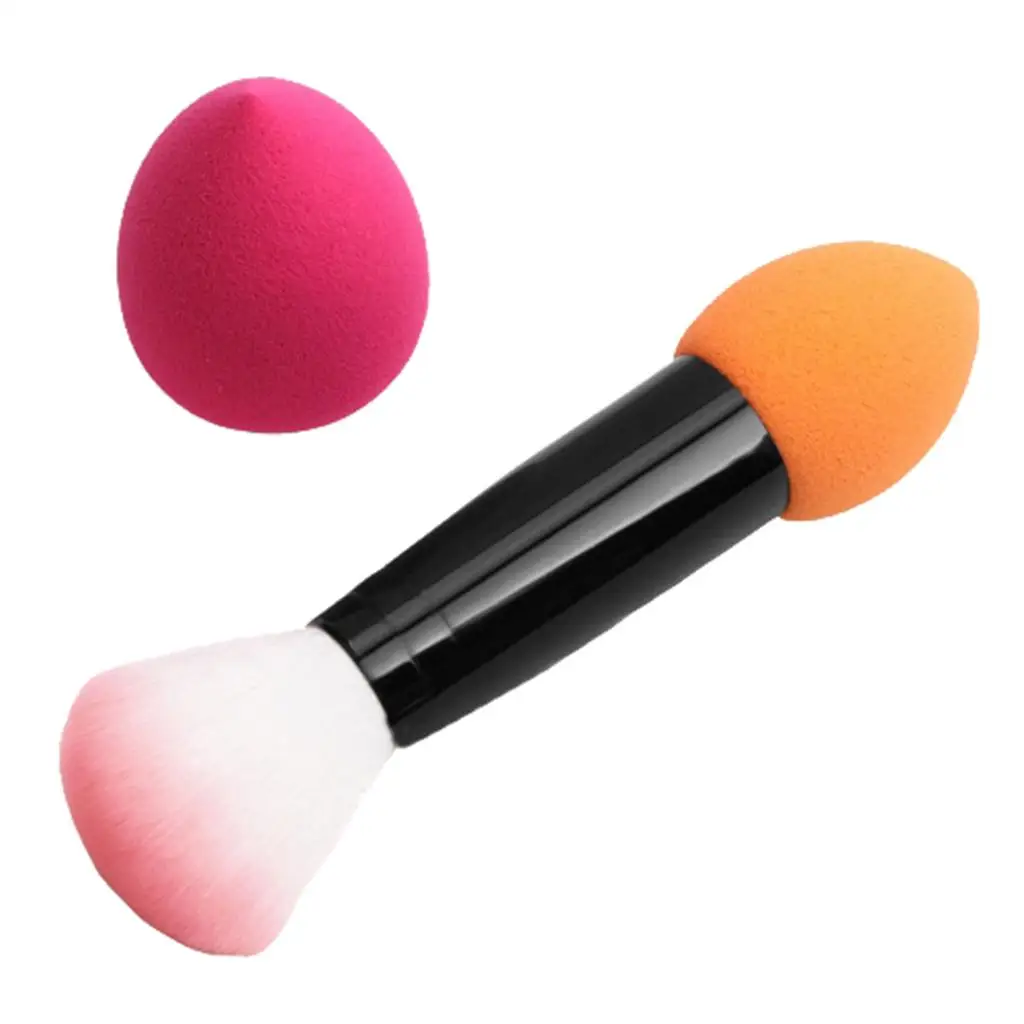 Makeup Blush   Brush With Cosmetics Foundation Blender Spong