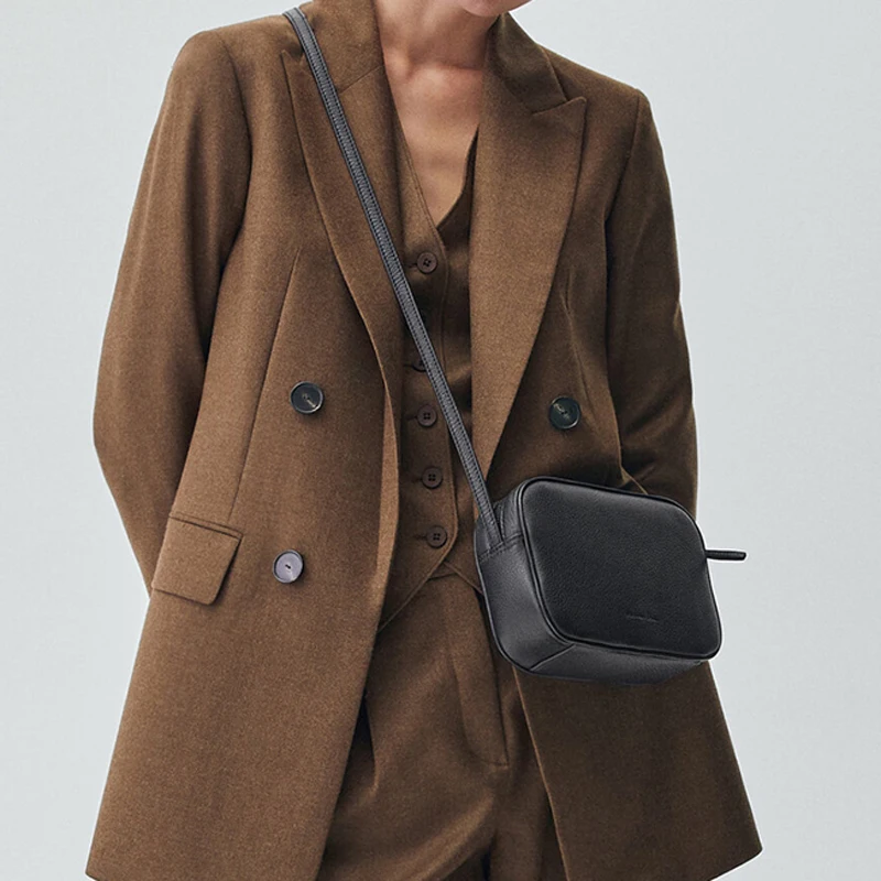 

2023 г., роскошный брендовый мессенджер MD из воловьей кожи, сумки на плечо для камеры, Ретро Винтажные Женские квадратные сумки цвета личи, простые женские сумки через плечо