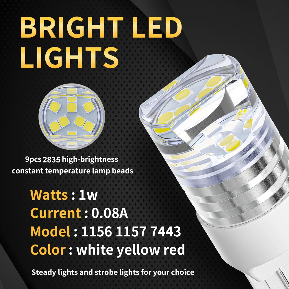 2 шт. 1156 BA15S светодиодный P21W Светодиодная лампа P21/ 5W 1157 BAY15D светодиодсветодиодный