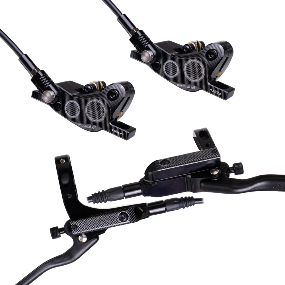 

Part Brake 4 Piston Driving Aluminum Bicycle Brake Caliper Brakes Set Easy Installation Hydraulic MTB Practical