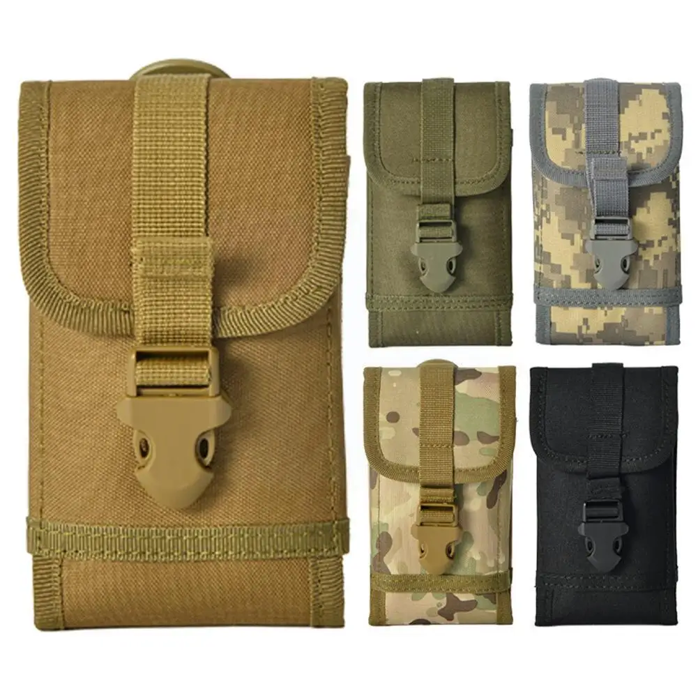 

Outdoor Camping Mobile Bag Pocket Multi-function Mobile Pocket Bag Phone Travel Tools Camouflage Molle V9u2