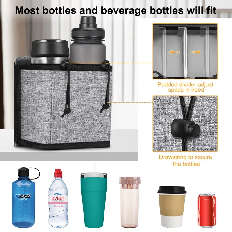 Luggage Cup Holder,  Travel Free Hand Drink Caddy for Bottles Coffee Mugs, Roll-on/Carry on Suitcase Handle