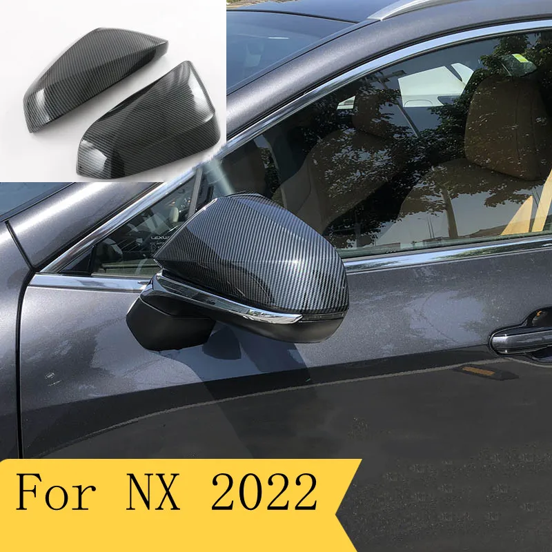 

Car ABS Carbon Fiber Style Rearview Mirror Trim Cover Protector for Lexus New NX350h 2022 Accessories 250 350 450h+