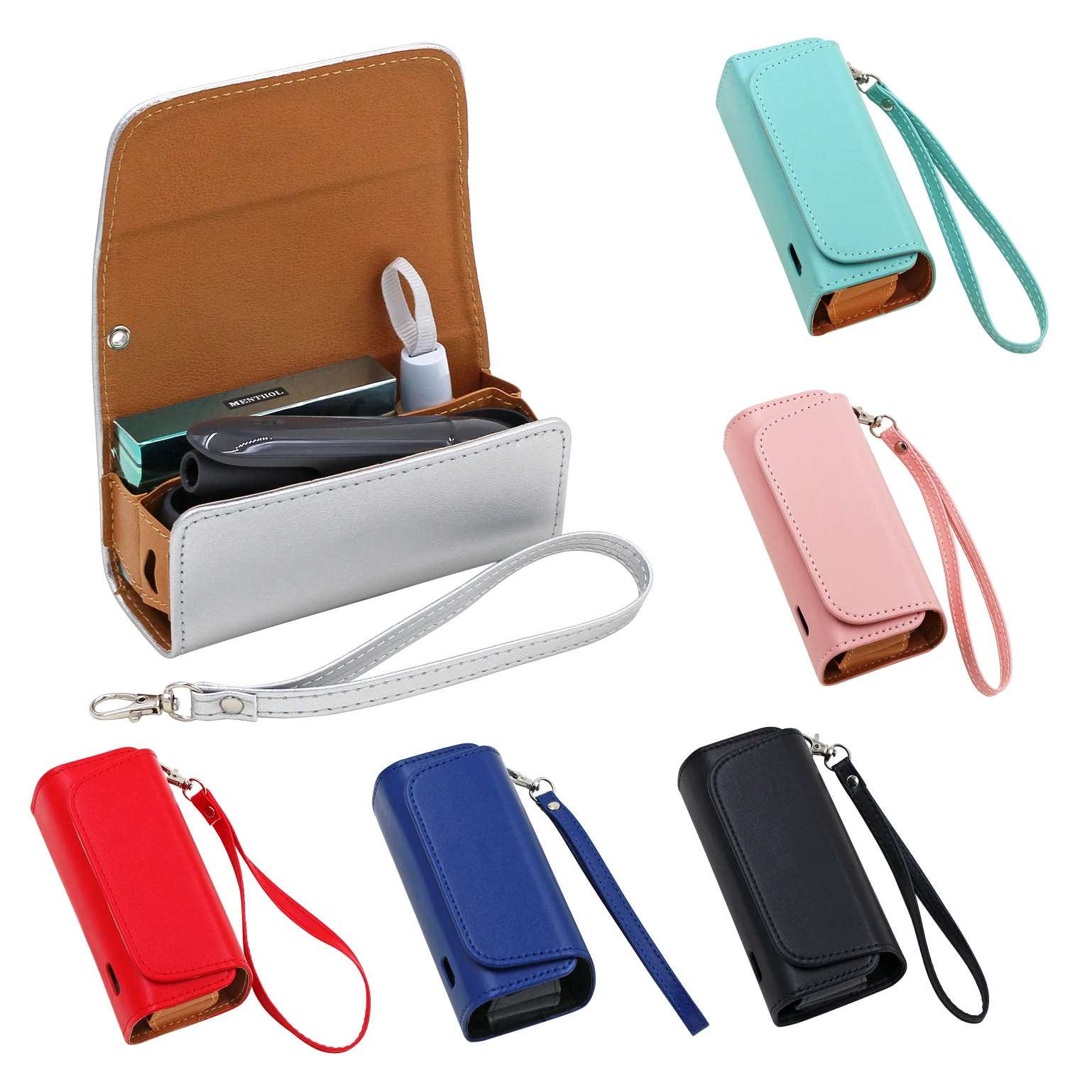 

Flip Double Book Pouch Bag Holder Cover for IQOS 3 3.0 Duo Wallet Leather Case Cigarette Accessories