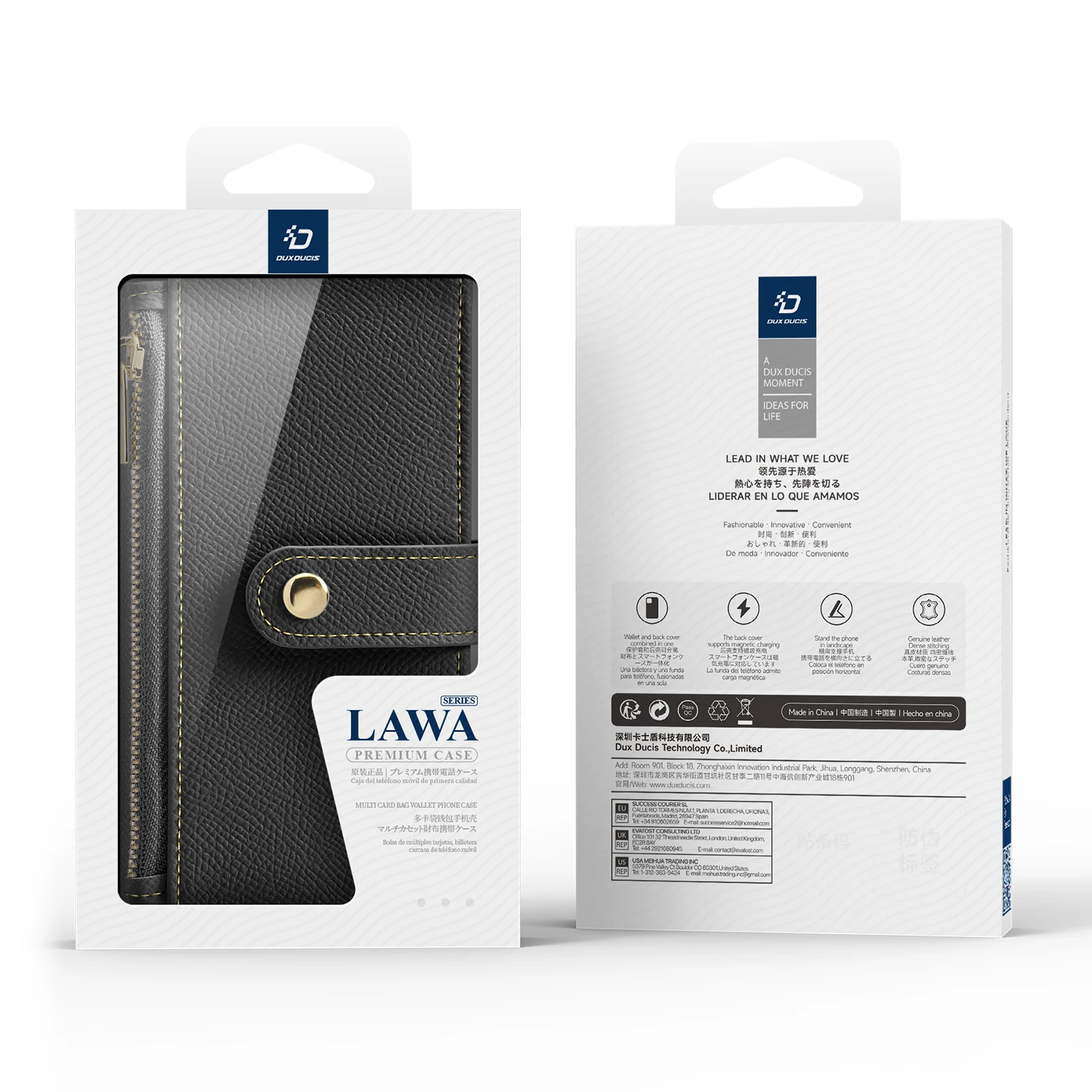 Кожаный флип-чехол-бумажник 2-в-1 с магнитным разделением для iphone 16 много слотов