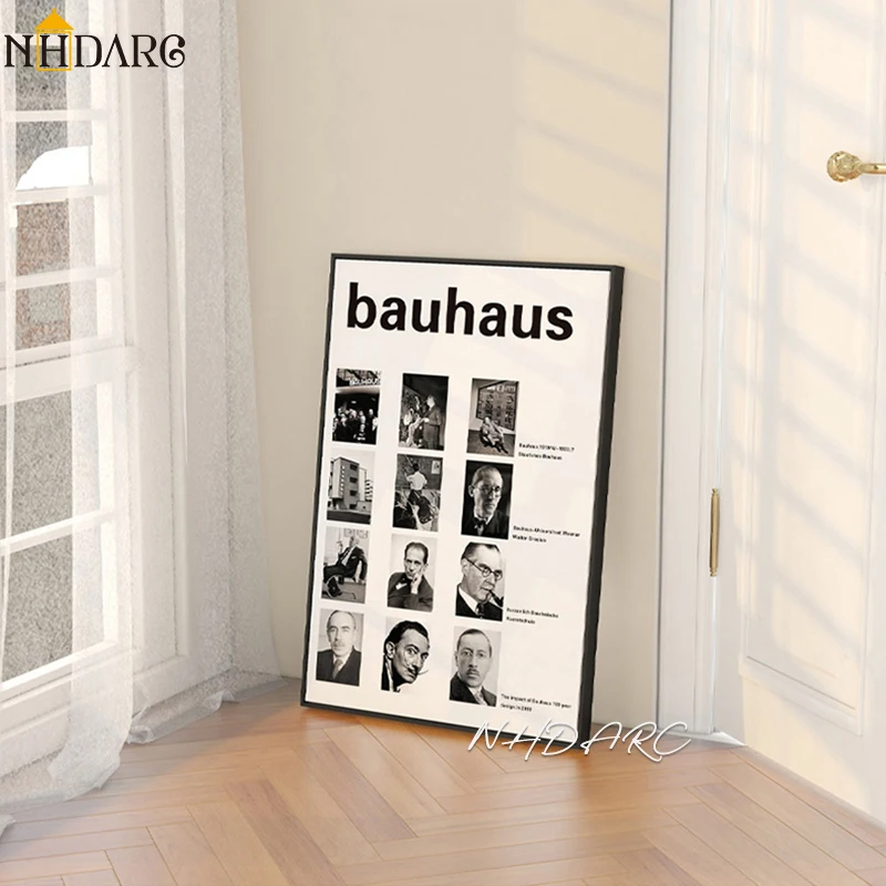 Художественная роспись на холсте Bauhaus черно-белый фотографический постер