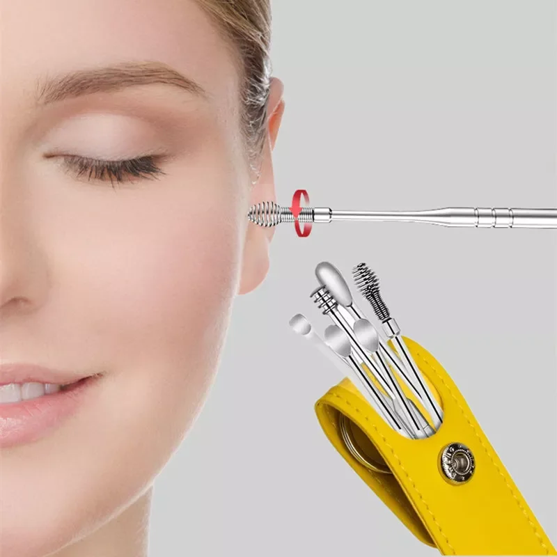 New in Cleaner Wax Removal Tool Earpick Sticks Earwax Remover Curette Ears Pick Cleaning Cleanser Spoon Health Care Earpick Scoo