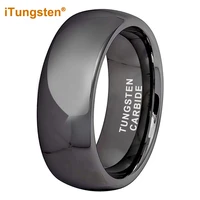 itungsten 6mm 8mm gunmetal tungsten finger ring for men women couple engagement wedding band fashion jewelry comfort fit