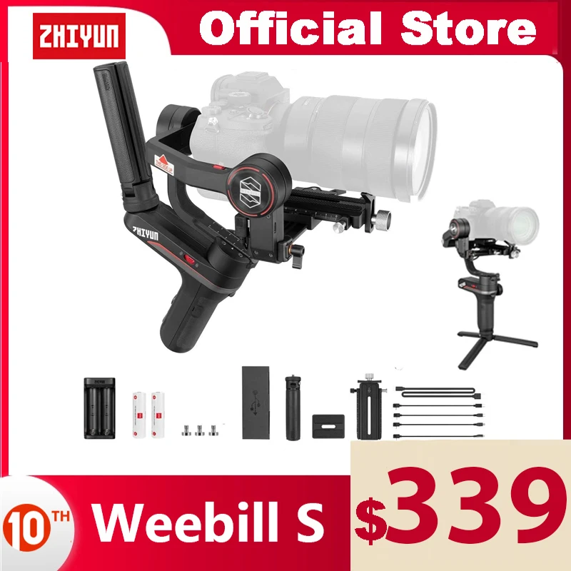 

ZHIYUN Weebill S Handheld Gimbal 3-Axis Image Transmission OLED Stabilizer for Mirrorless Camera Sony/Nikon/Canon PK DJI Ronin S