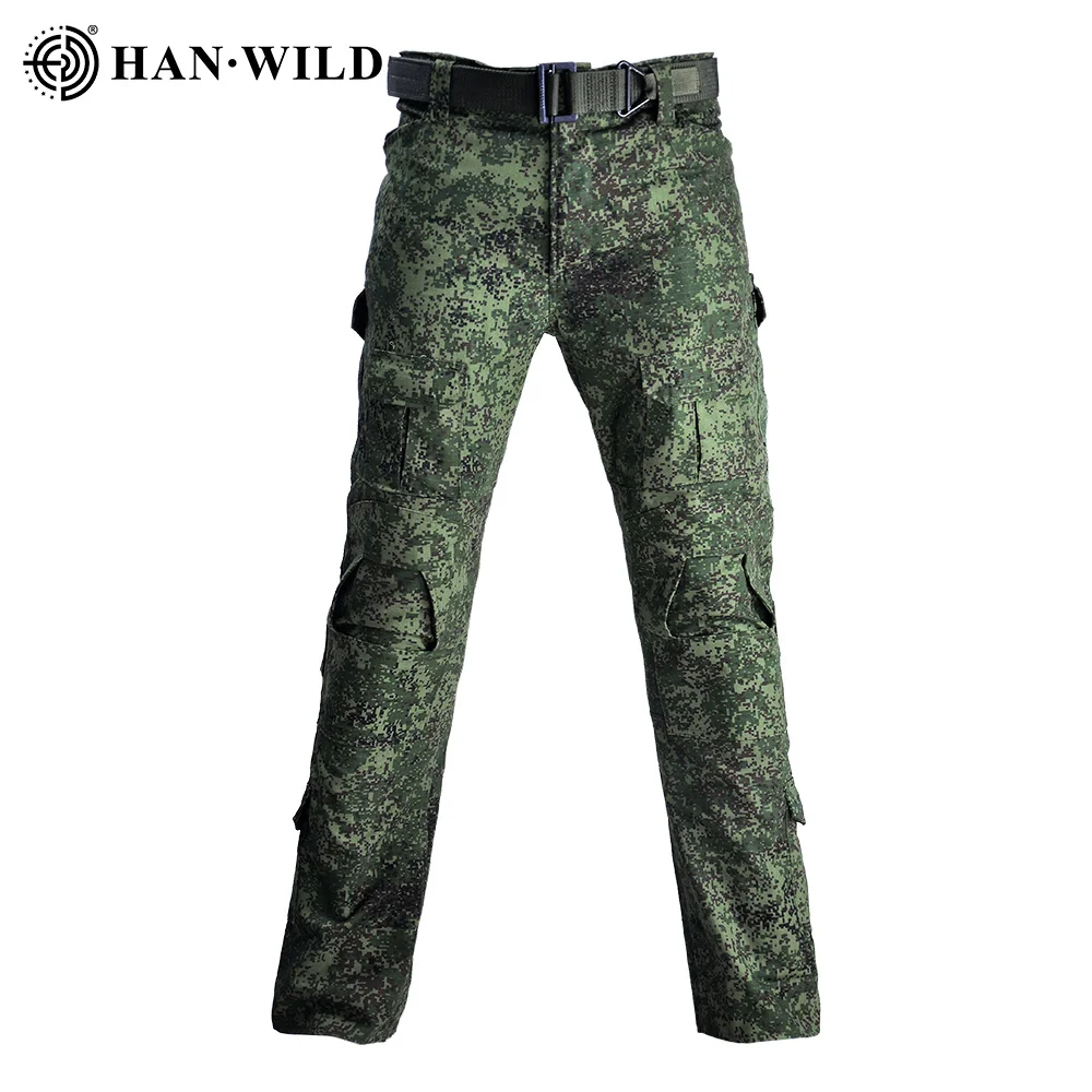 

Men's Hiking Pants Military with Pad Tactical Camo Hunting Clothes Airsoft Cargo Army Pant Waterproof Combat Trouser New