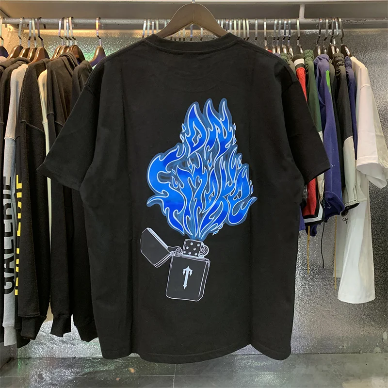 

Trapstar Spray Print High Gram Weight Pure Cotton Double Yarn Loose Casual Short-Sleeved T-Shirt For Men And Women