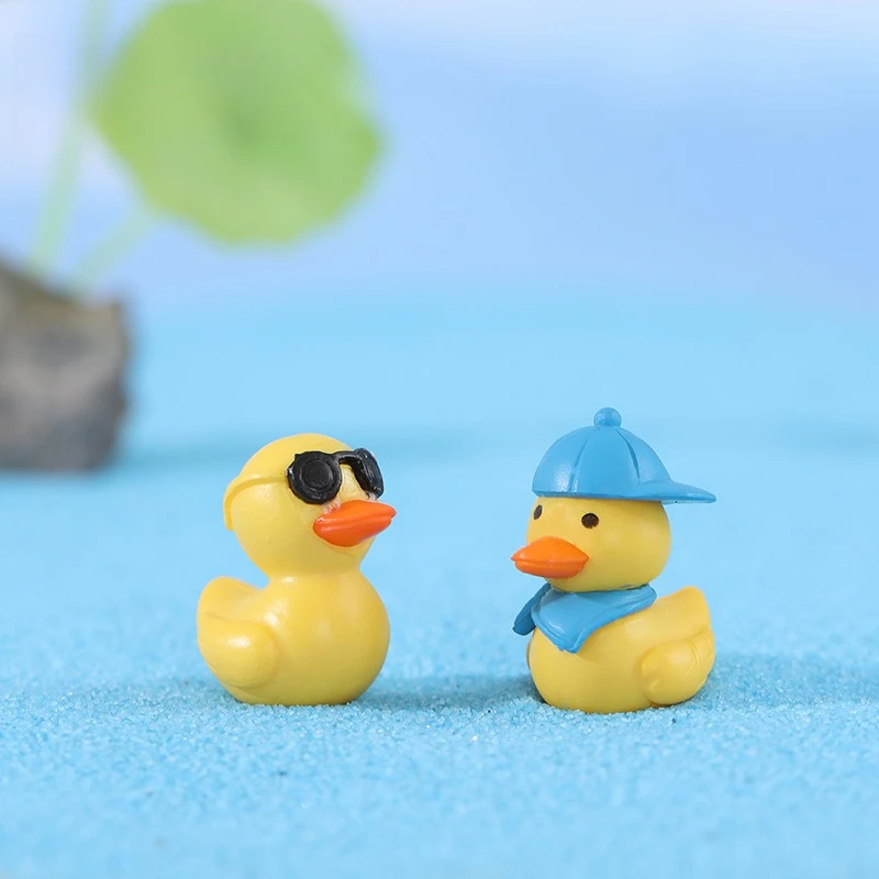 

2 штуки резиновые миниатюрные фигурки утки