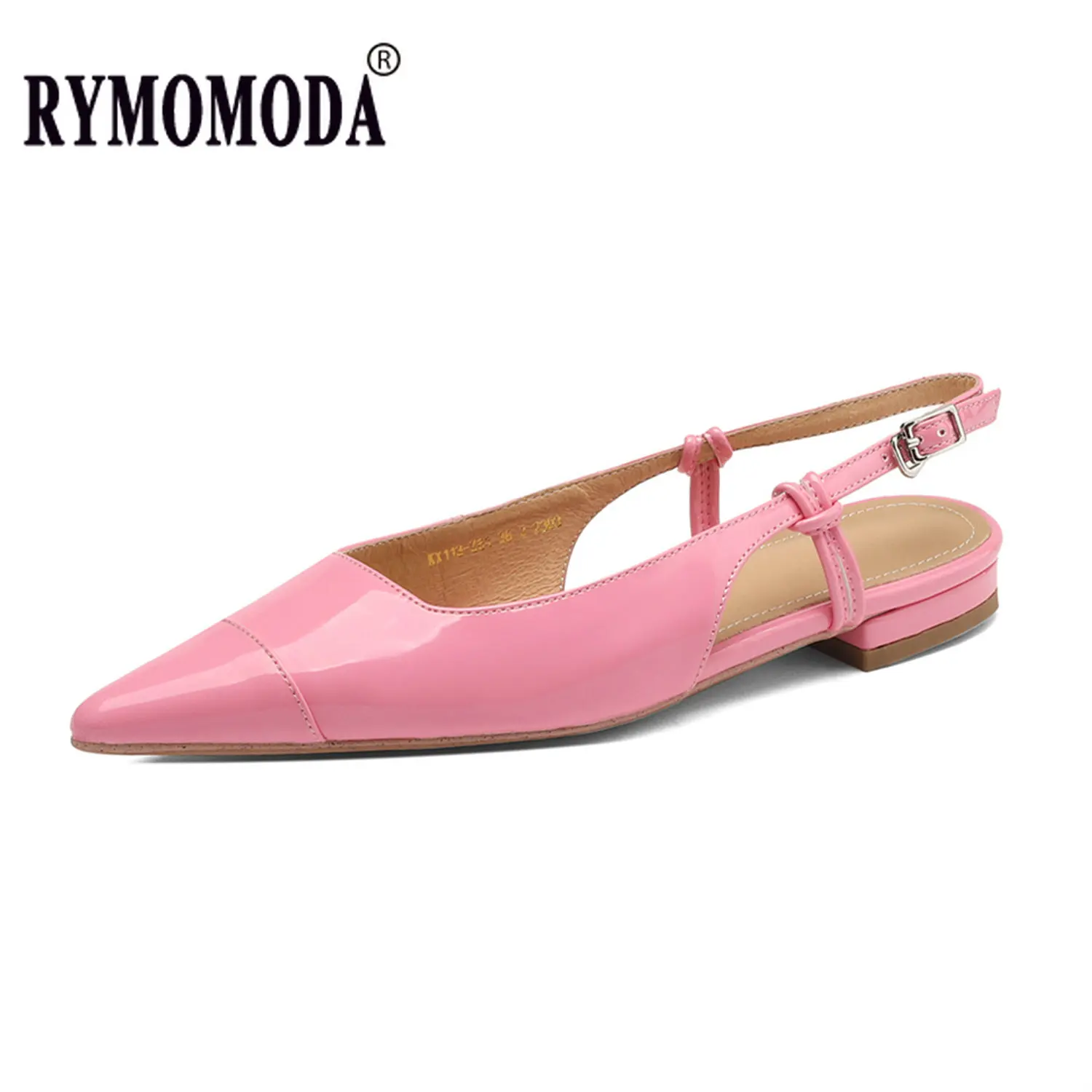 

women slingback flat sandal 2023 Luxury Cowhide Upper Pigskin Lining Sheepskin Insole pointed toe Handmade Casual office Shoes