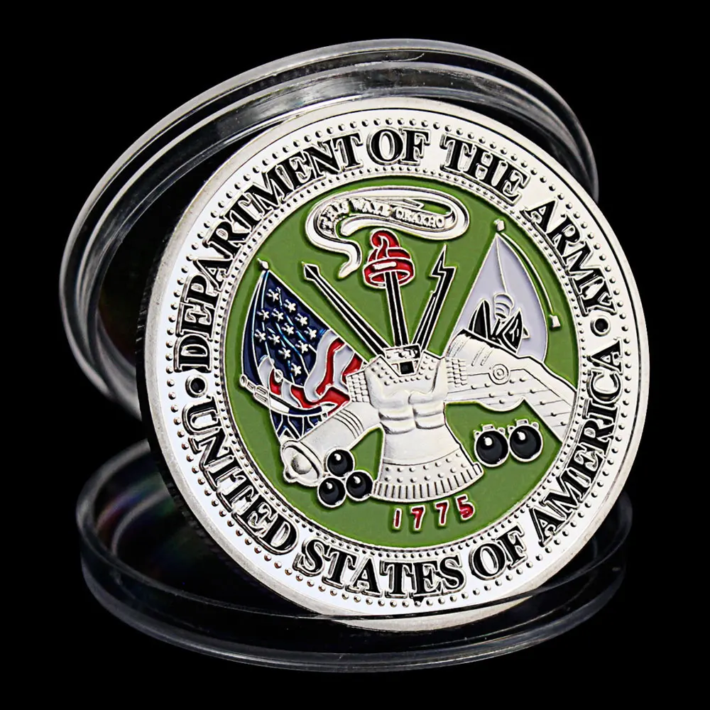 Сувенир армейский рейнджер США Посеребренная монета Рейнджер ведущий путь