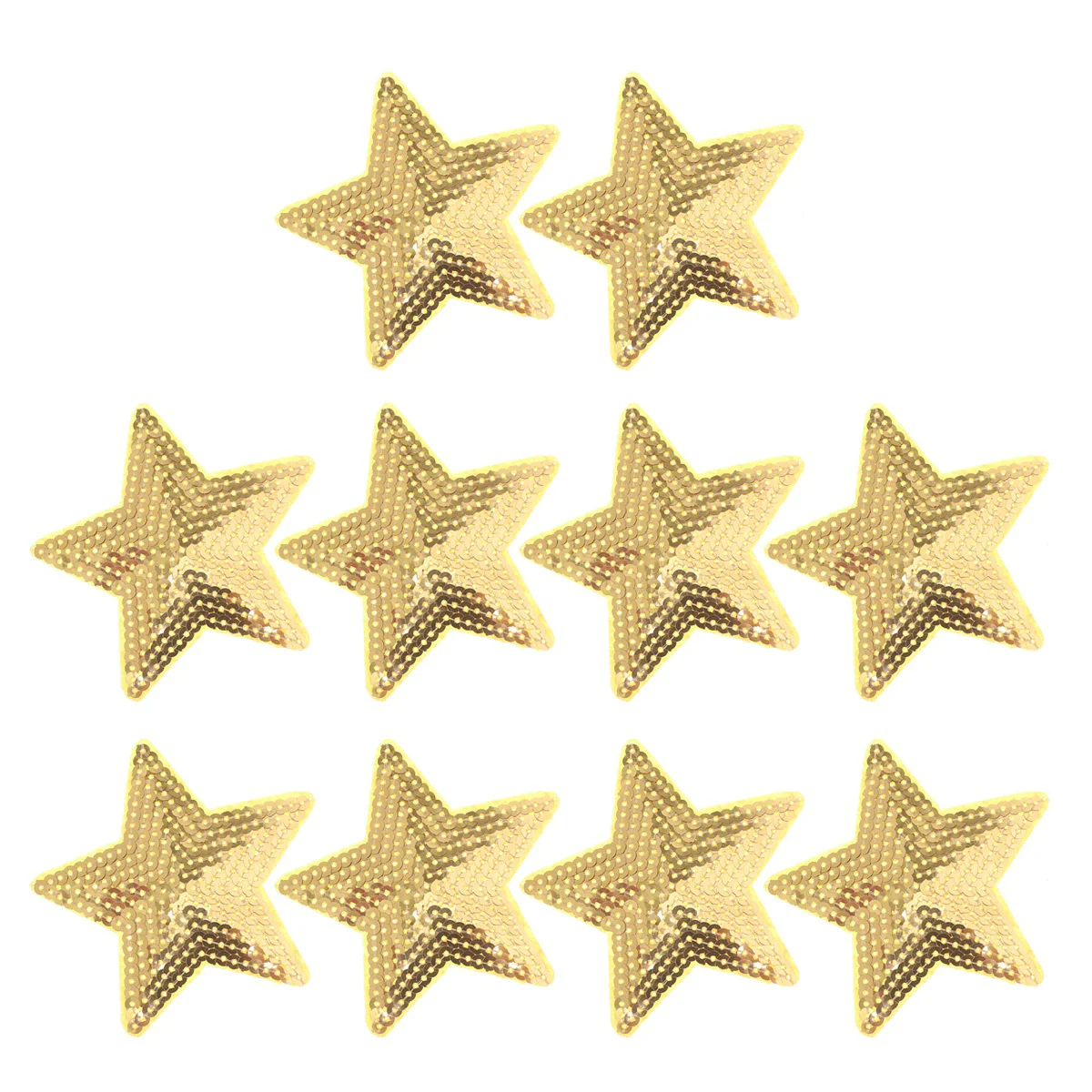 

Starpatch Iron Sequin Sewingclothes Applique Clothingshape Glitter Colorful Pentagram Decorative Jean Appliques Embroidery Gold