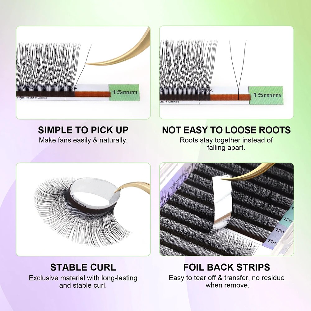 Накладные ресницы NAGARAKU с одним наконечником