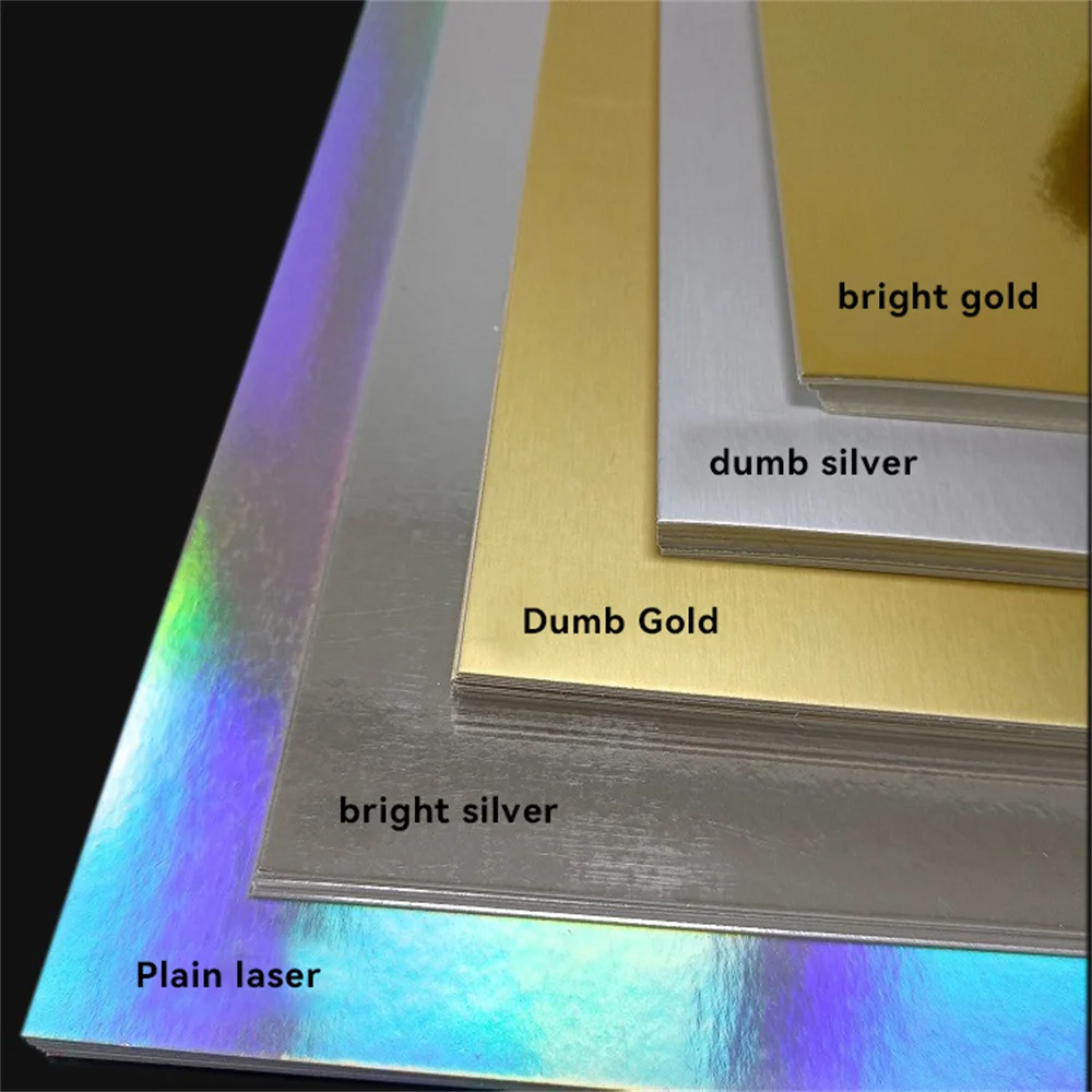 Односторонняя яркая серебряная матовая Серебряная Лазерная Золотая розовая
