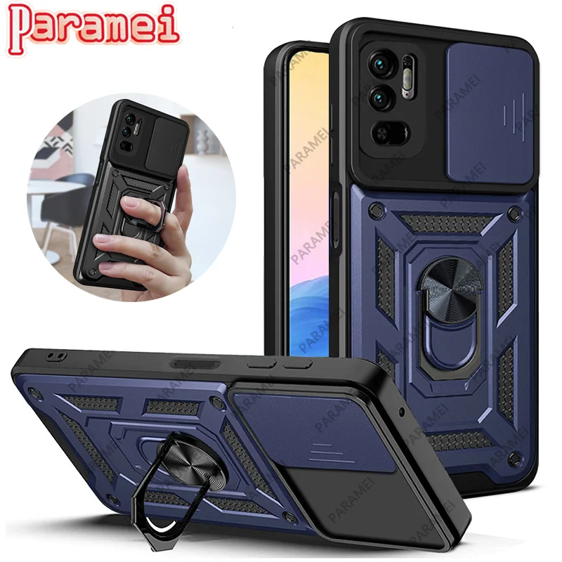 

For Xiaomi Poco M3 Pro Case Push Pull Camera Protection Cover For Redmi Note 11 10 9 Pro Mi 11Lite 11T 12T 12 Poco X3 NFC X4 M4