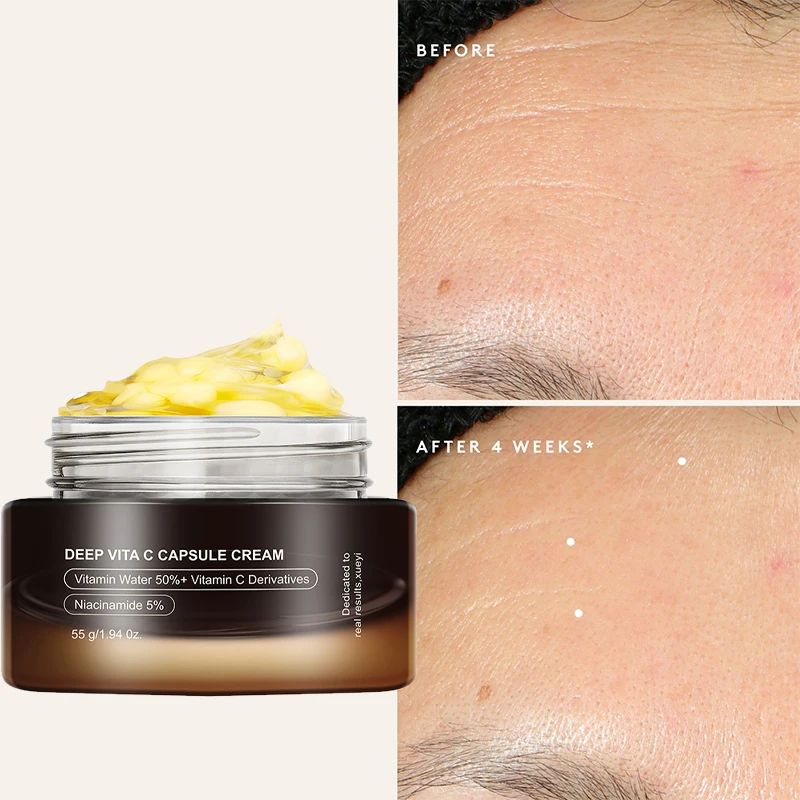 Фото Vc Capsule Collagen Крем против морщин Бренд Глубокое увлажнение Укрепляющий Осветляющий Нежный крем для кожи лица №3