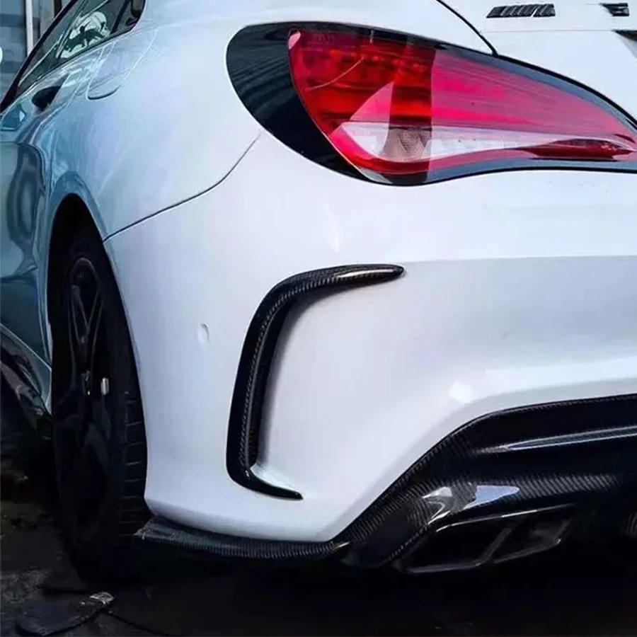 Фото Для Mercedes Benz CLA Class W117 CLA45 CLA260 CLA200 Бампер из углеродного волокна, нож для ветра, противотуманная фара, вентиляционное отверстие, декоративная полоса, комплект кузова №3