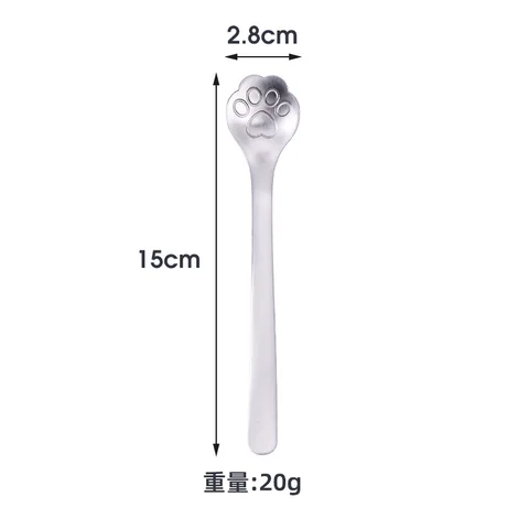 Ложка для кофе "Золотая кошачья лапа" из нержавеющей стали