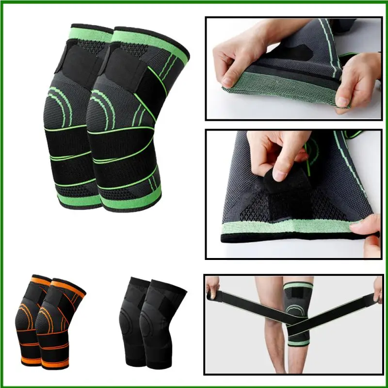 

Наколенники под давлением, эластичные, для фитнеса, баскетбола, волейбола, бандаж, защита для колена