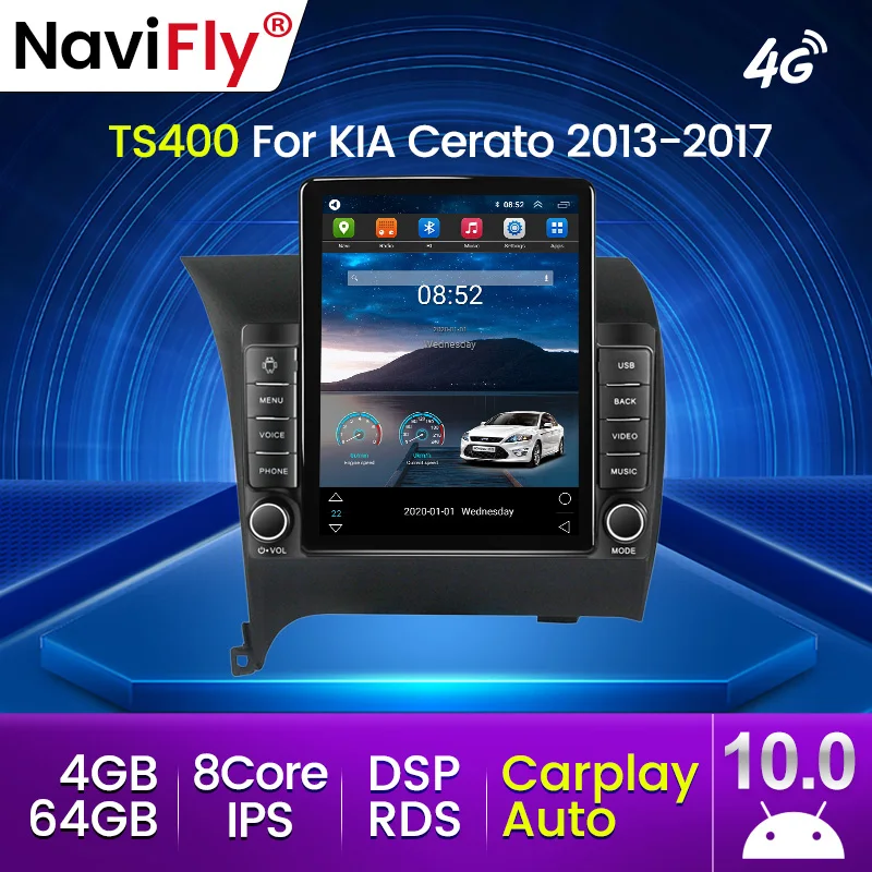 Автомобильный радиоприемник 9 5 дюймов с экраном Tesla IPS DSP CarPlay стерео