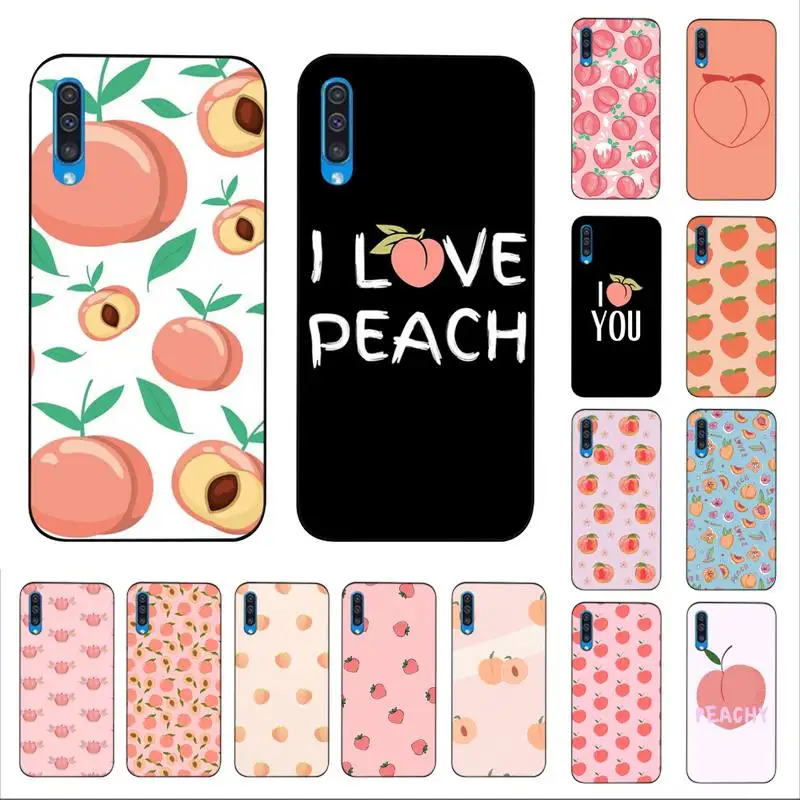 

FHNBLJ Cute Peach Phone Case for Samsung A51 01 50 71 21S 70 10 31 40 30 20E 11 A7 2018