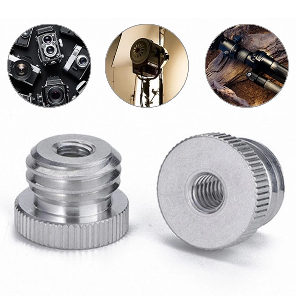 

5/8-Inch Male To 1/4-Inch Female Mic Screw Adapter Aluminum Alloy Tripod Stand Smooth Threads Hand Tool Replacement