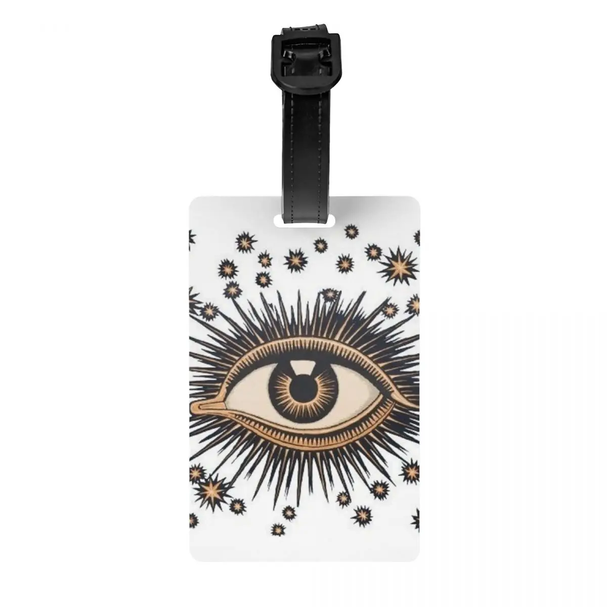 

Vintage Turkish Evil Eye Luggage Tag With Name Card Nazar Amulet Pattern Boho Privacy Cover ID Label for Travel Bag Suitcase