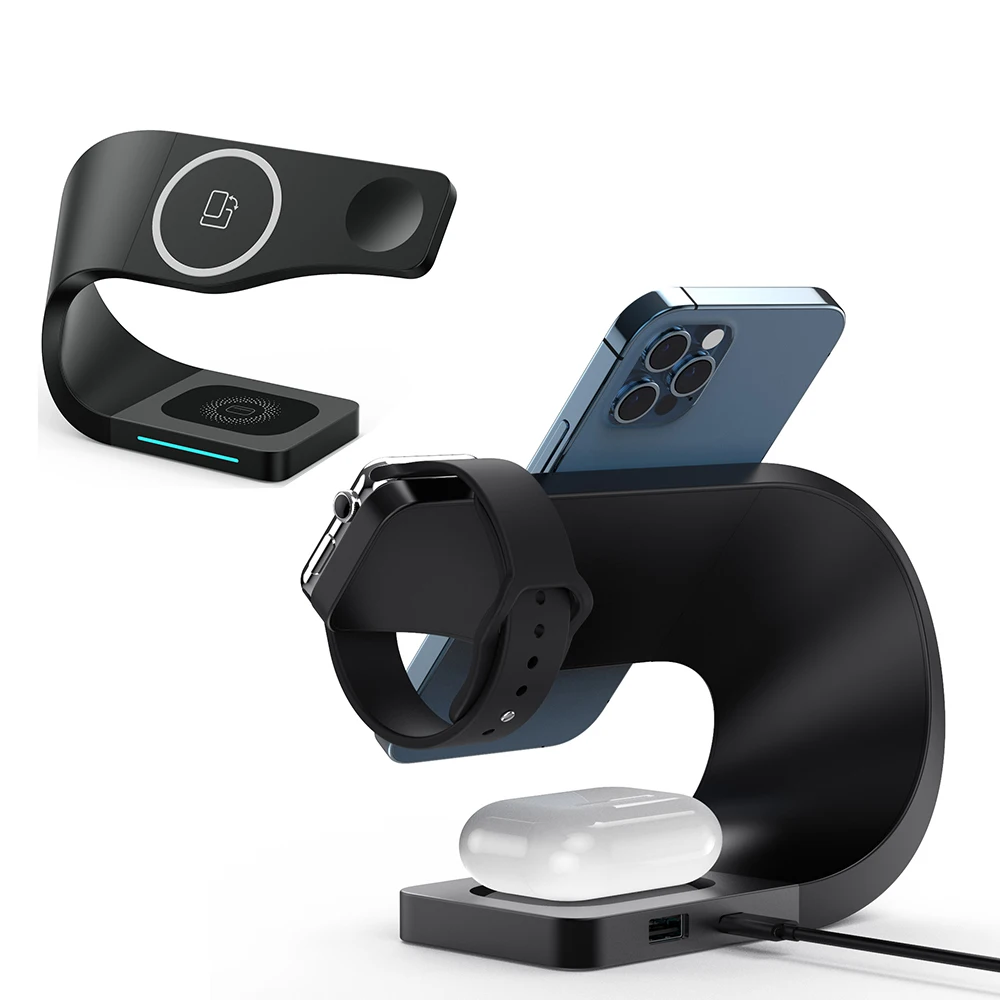 magnetic 3 in 1 wireless charger xiaomi samsung iphone12 13 charger wireless phone watch accessories charger free global shipping