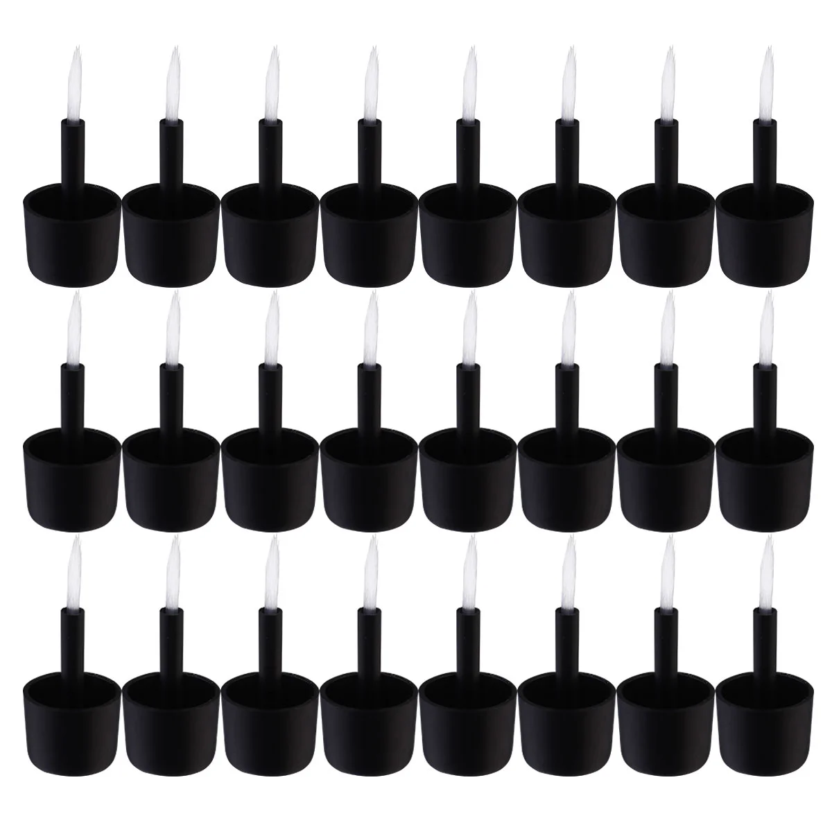 

200Pcs Nail Brush Disposable Nail Polish Brush for Women Use（Black White)
