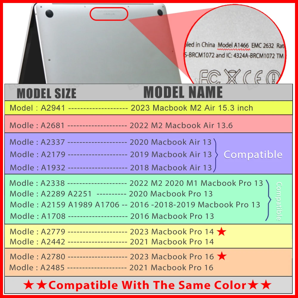 Чехол для macbook air 13 аксессуары ноутбука m1 M2 2023 15 чехол Pro 2022 14 16 |